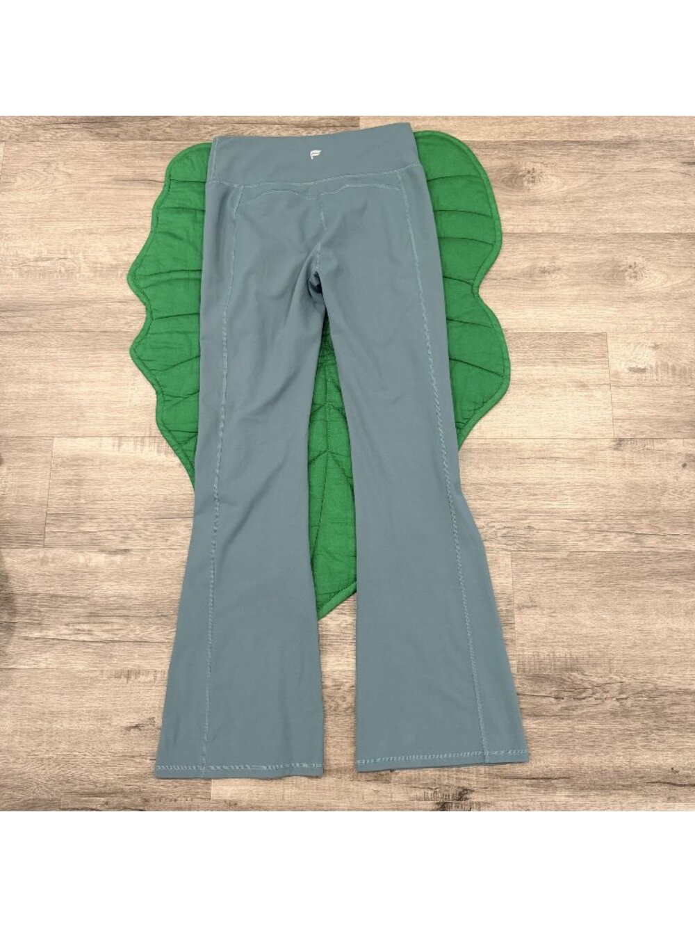 Fabletics Oasis PureLuxe High Waisted Flare Leggings Size L Sage Green Yoga Pant